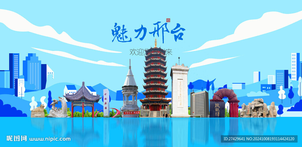 邢台城市旅游展板
