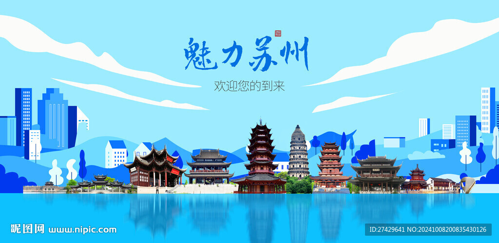 苏州城市旅游展板