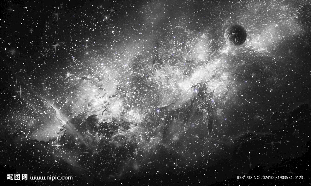 黑色星空背景图片