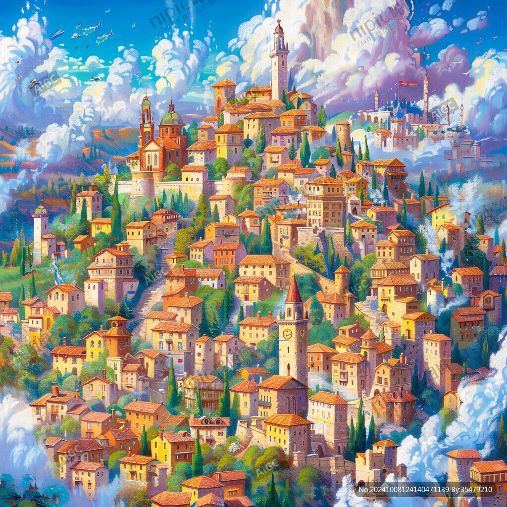 雅典插画宣传素材背景