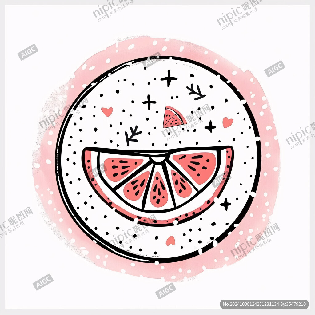 西瓜水果插画