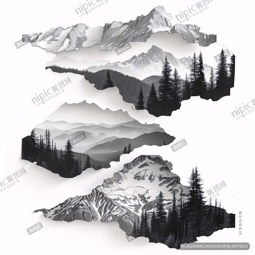 山水包装画