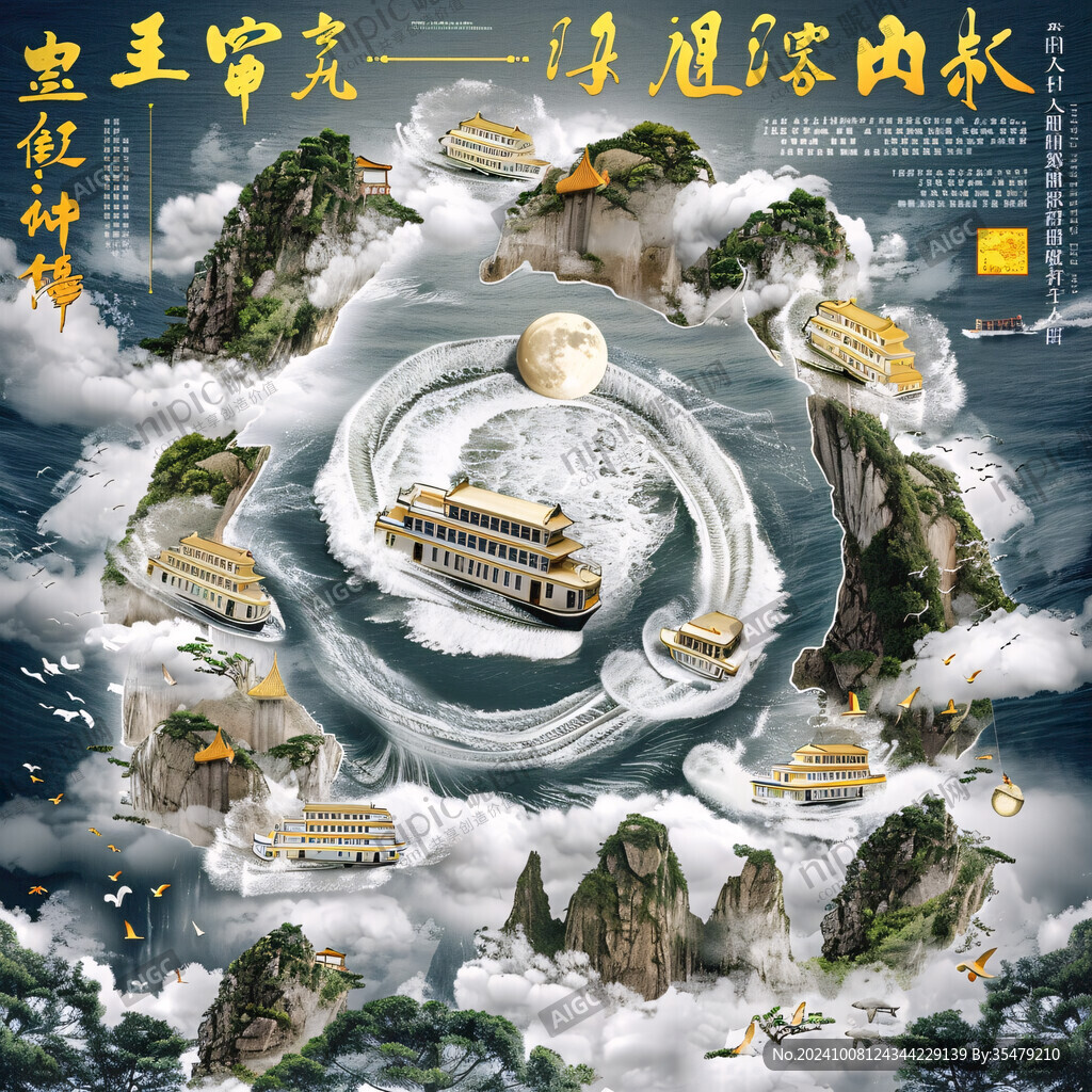 黄河流域地标海报