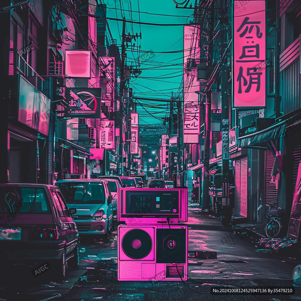 赛博朋克装饰画