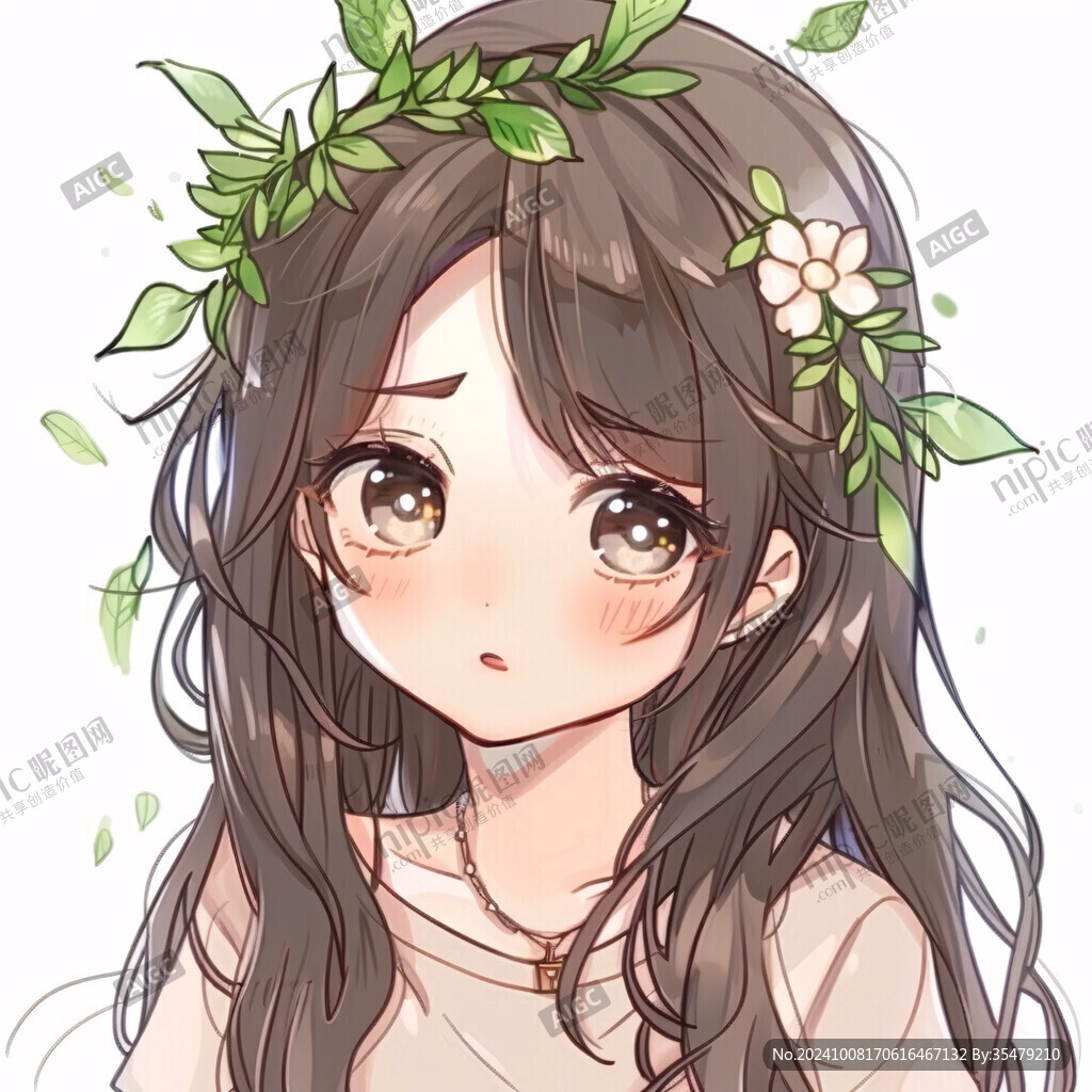长发少女圆眼