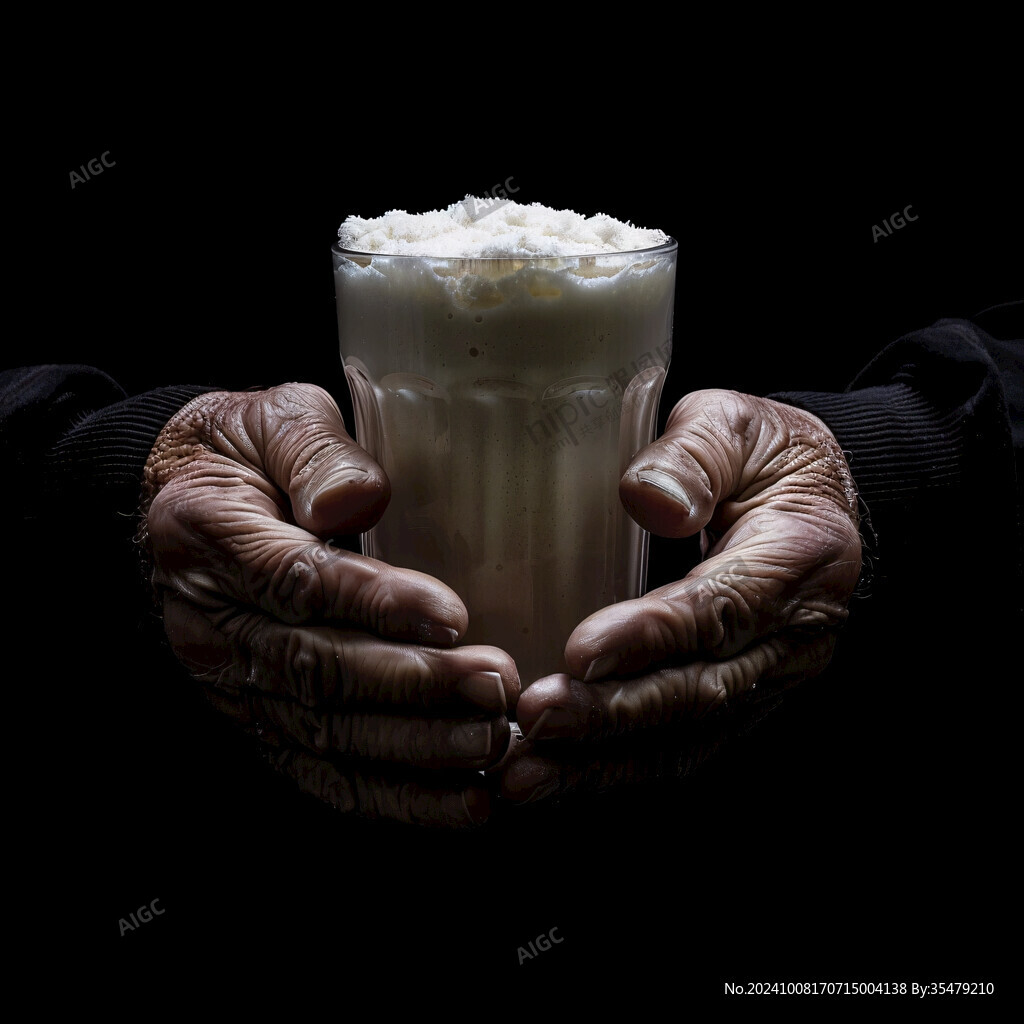手拿奶茶