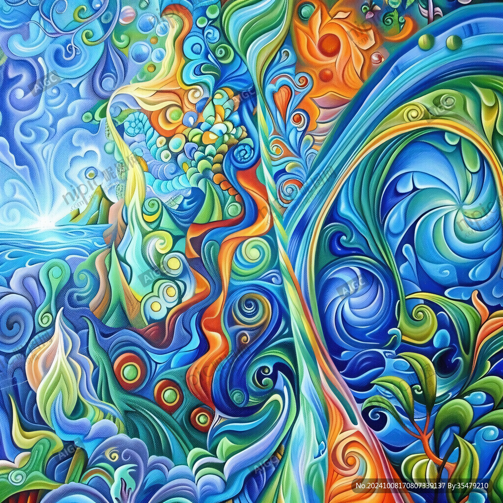 海洋流体画宇宙