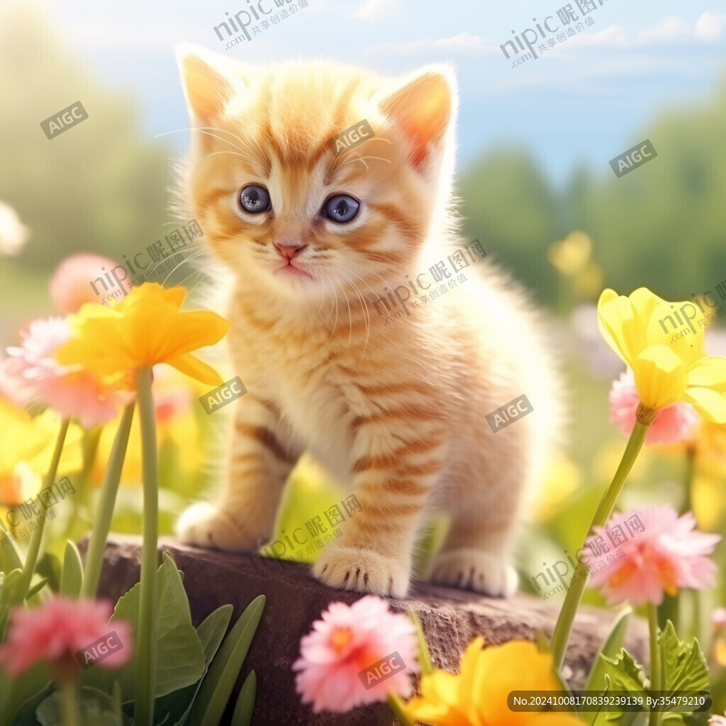 可爱小花猫