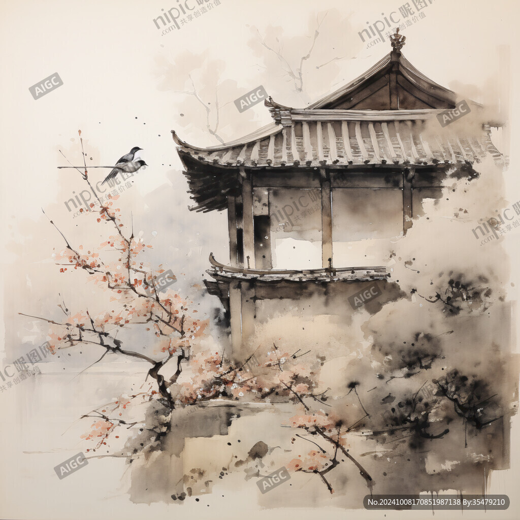古亭水彩画