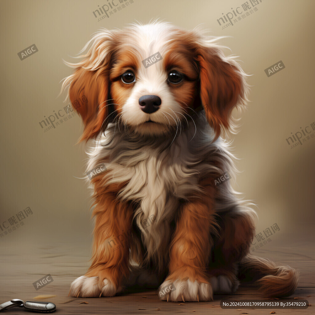狗狗写实插画