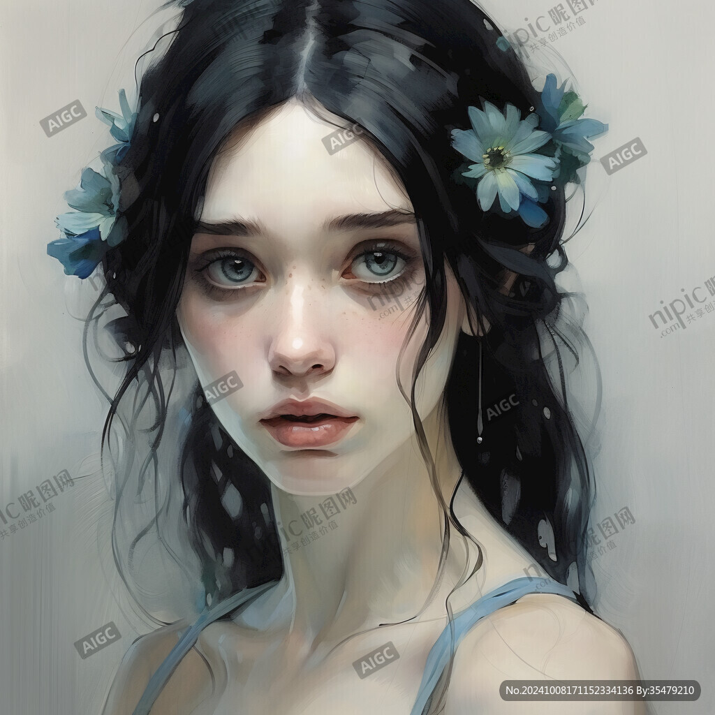 AI创作图写实人物插画 原创厚涂 厚涂少女 板绘少女 厚涂手绘 cg绘画作品 cg插画 板绘少女插画 美少女重绘 板绘女孩 cg绘画 数字肖像 ...