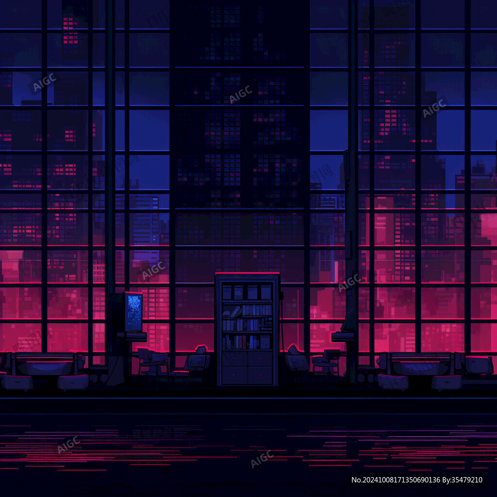 场景赛博插画