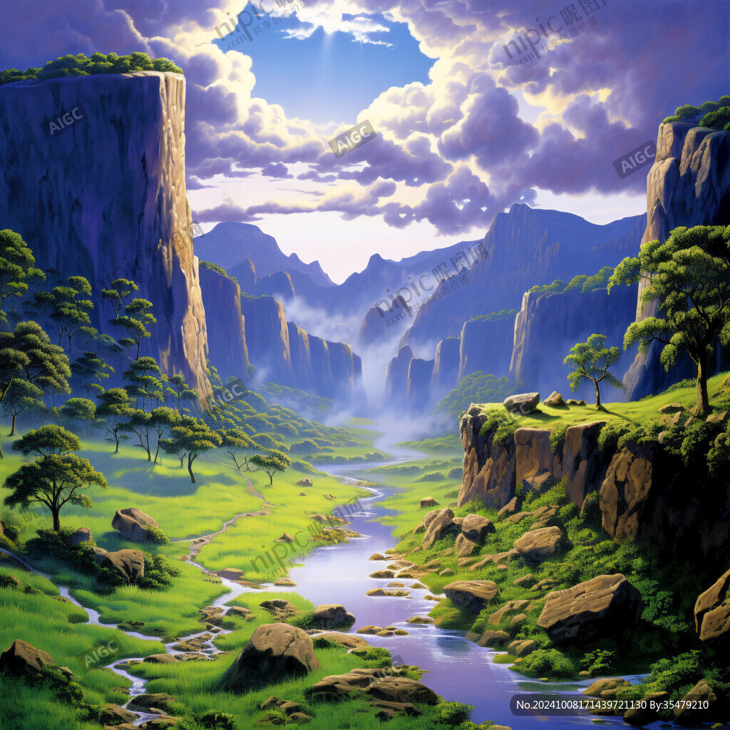 宽屏风景画