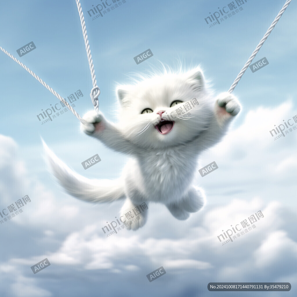 云彩下的小猫