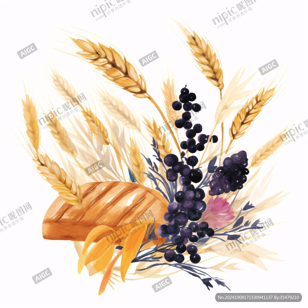 小麦产品插画
