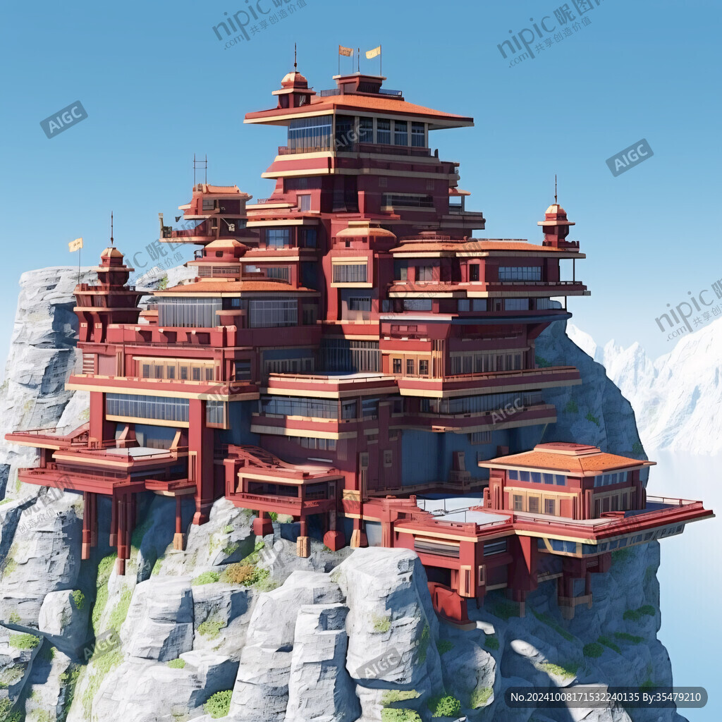 古代宫殿建造场景