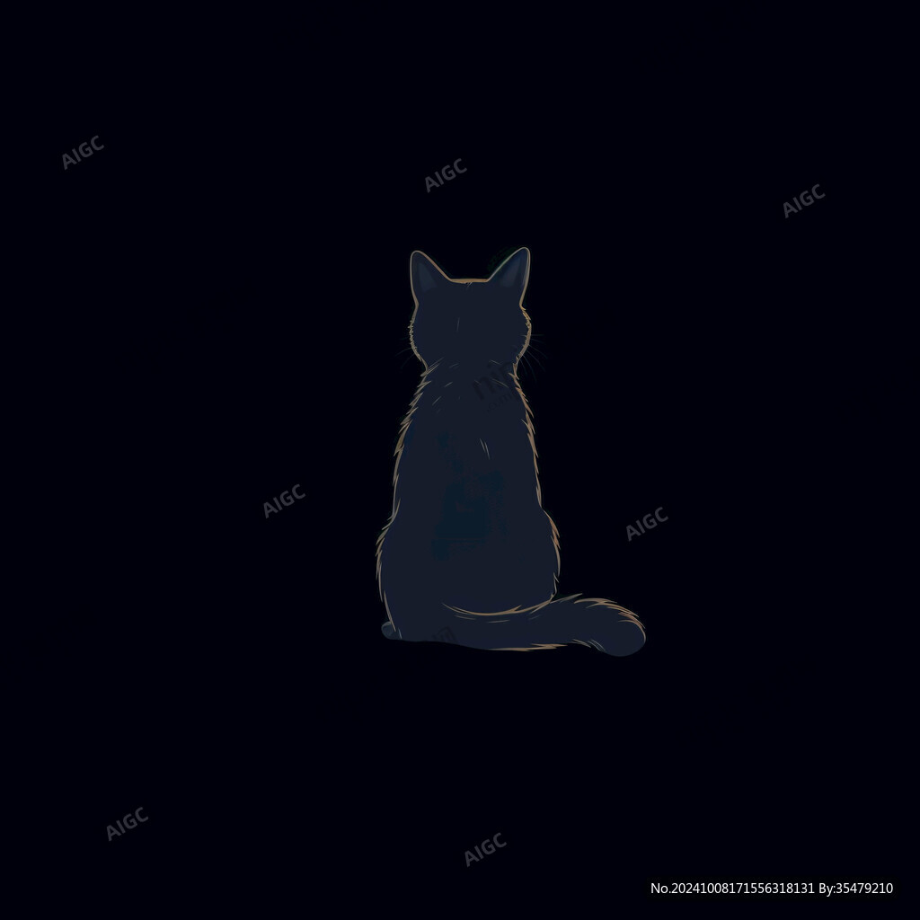 猫背影logo