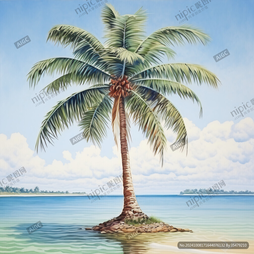 椰树装饰油画