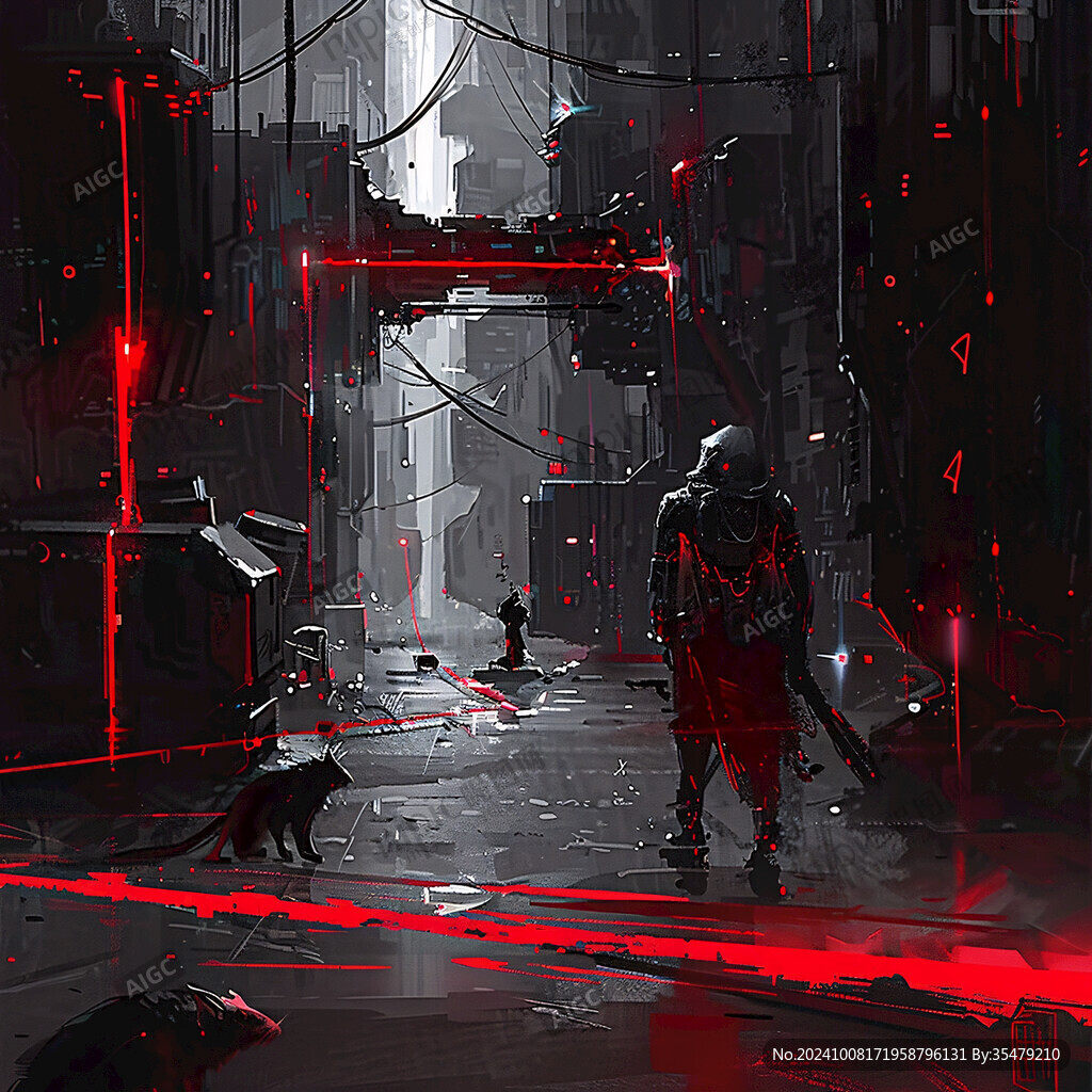 场景赛博插画