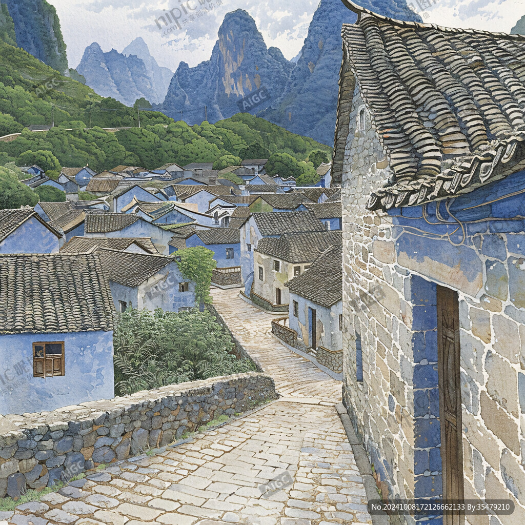 兴坪古镇油画