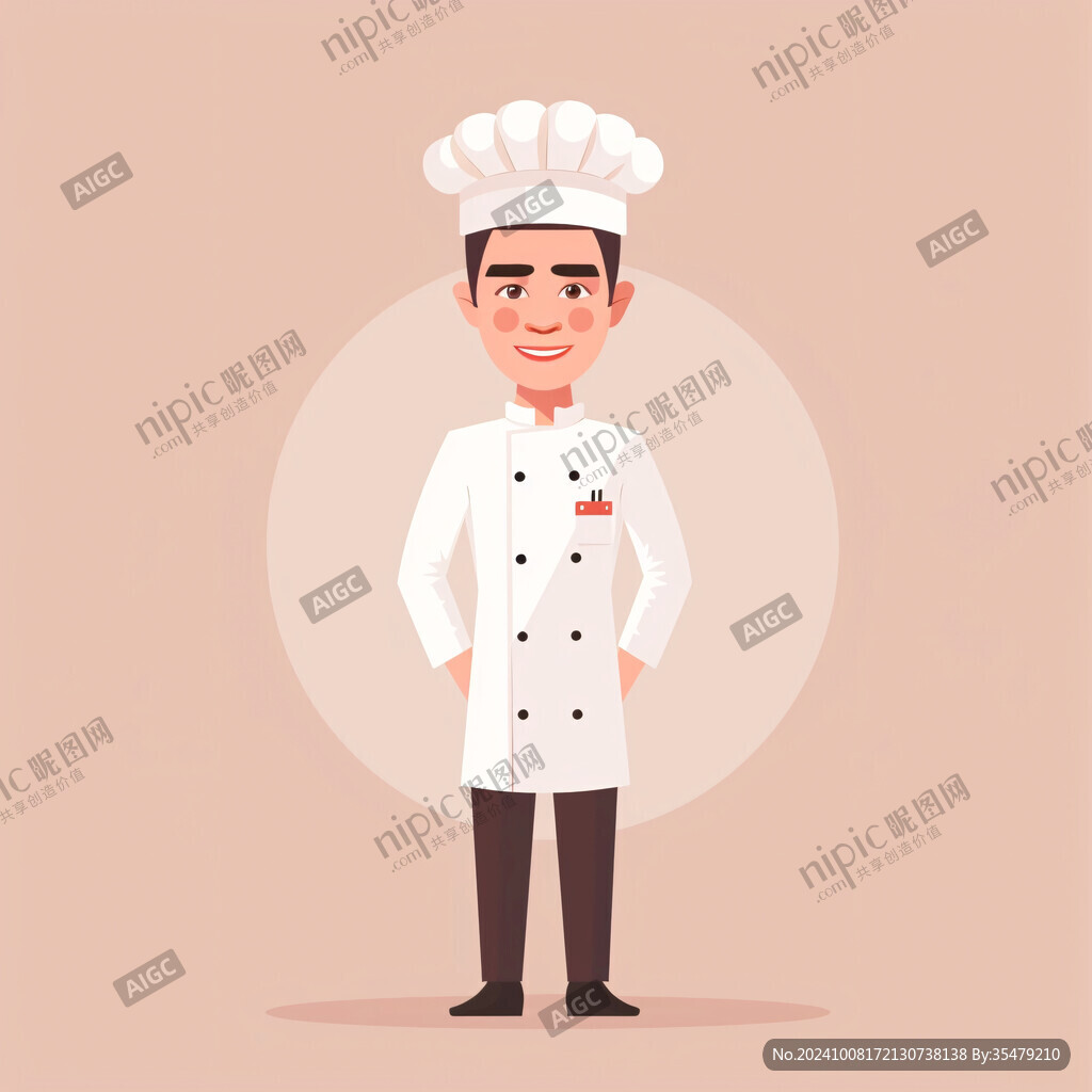 扁平风厨师