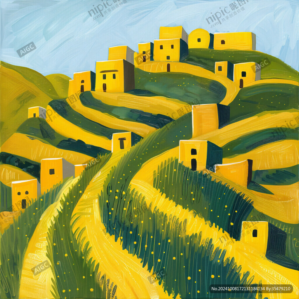 山村插画