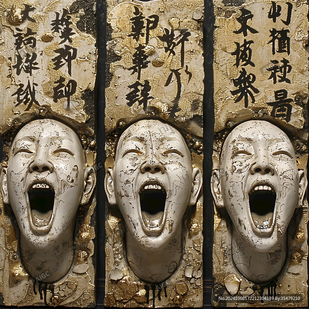 人物雕塑表情