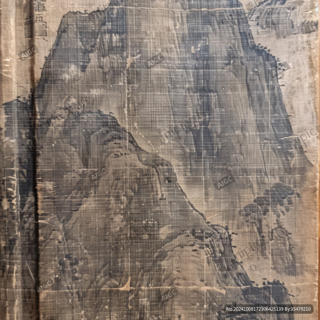 清代太华山全图线刻