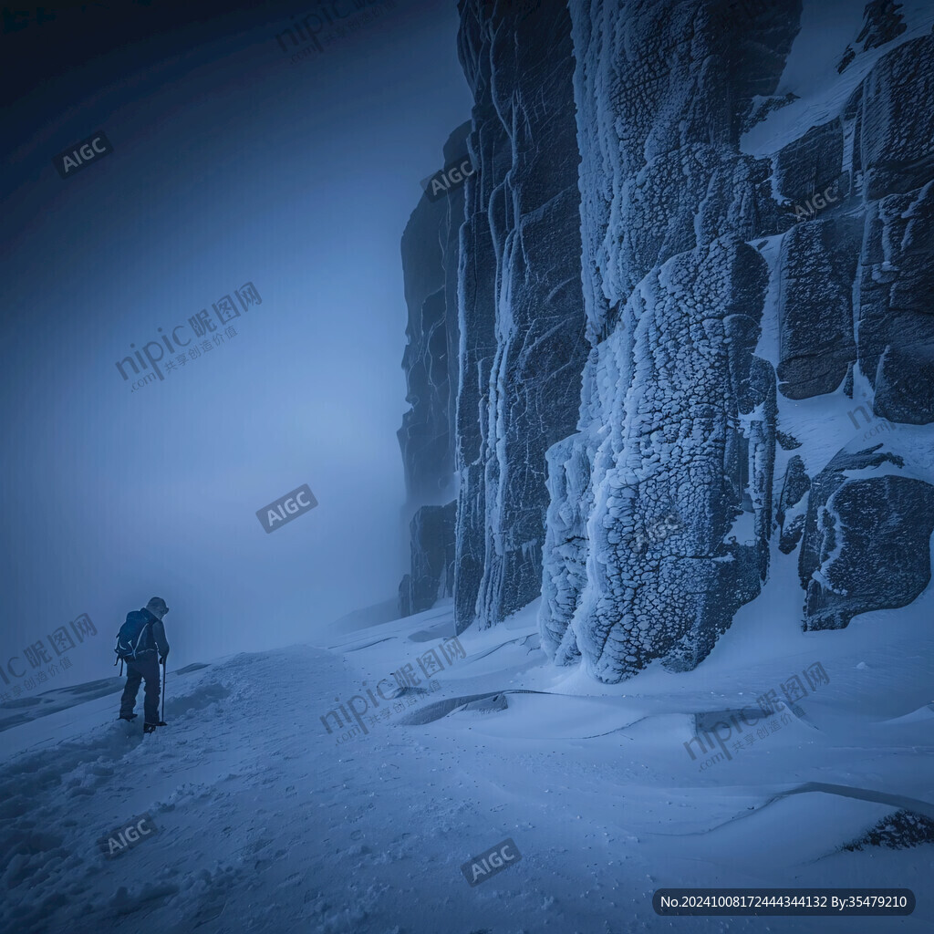 攀登山无人区仙境