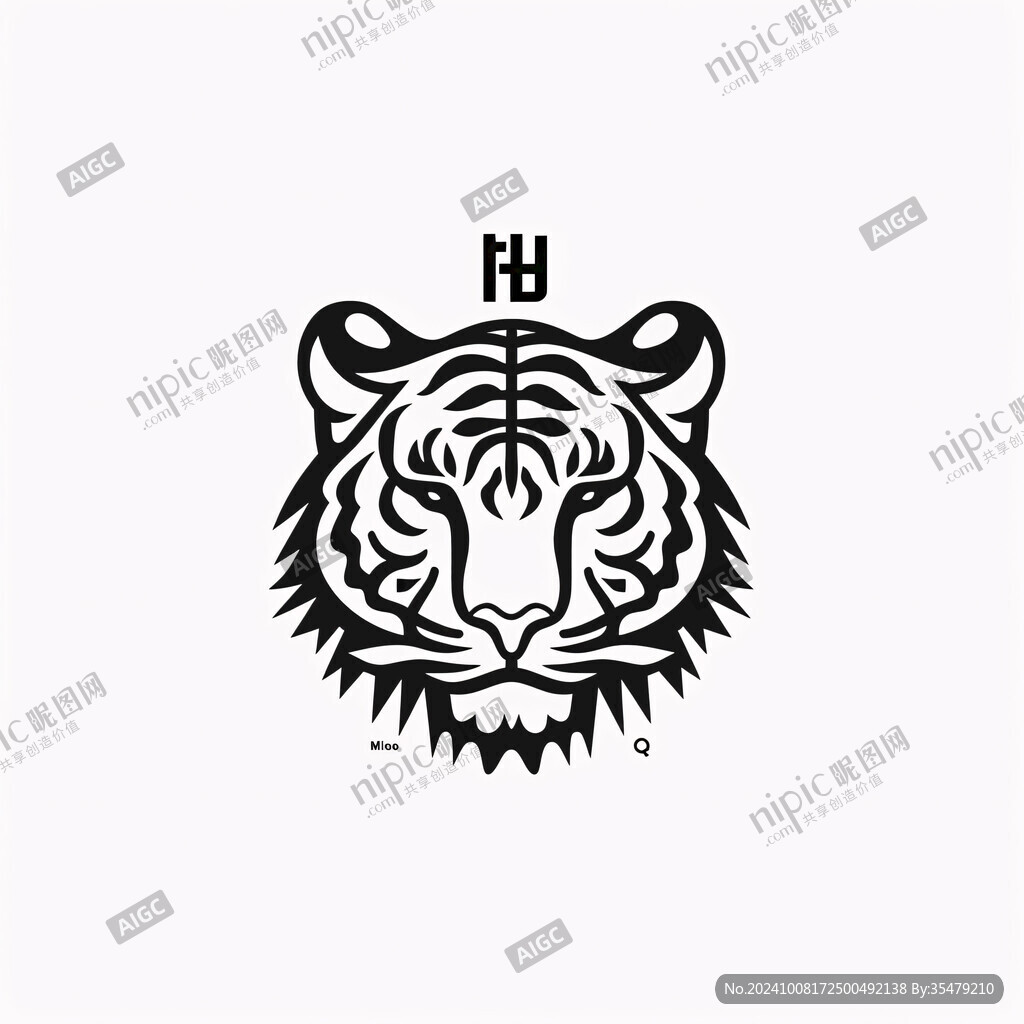 手绘老虎logo