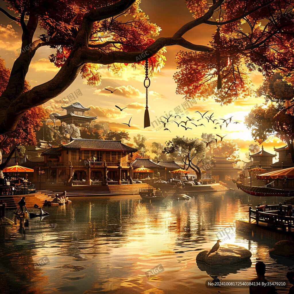 水乡场景素材