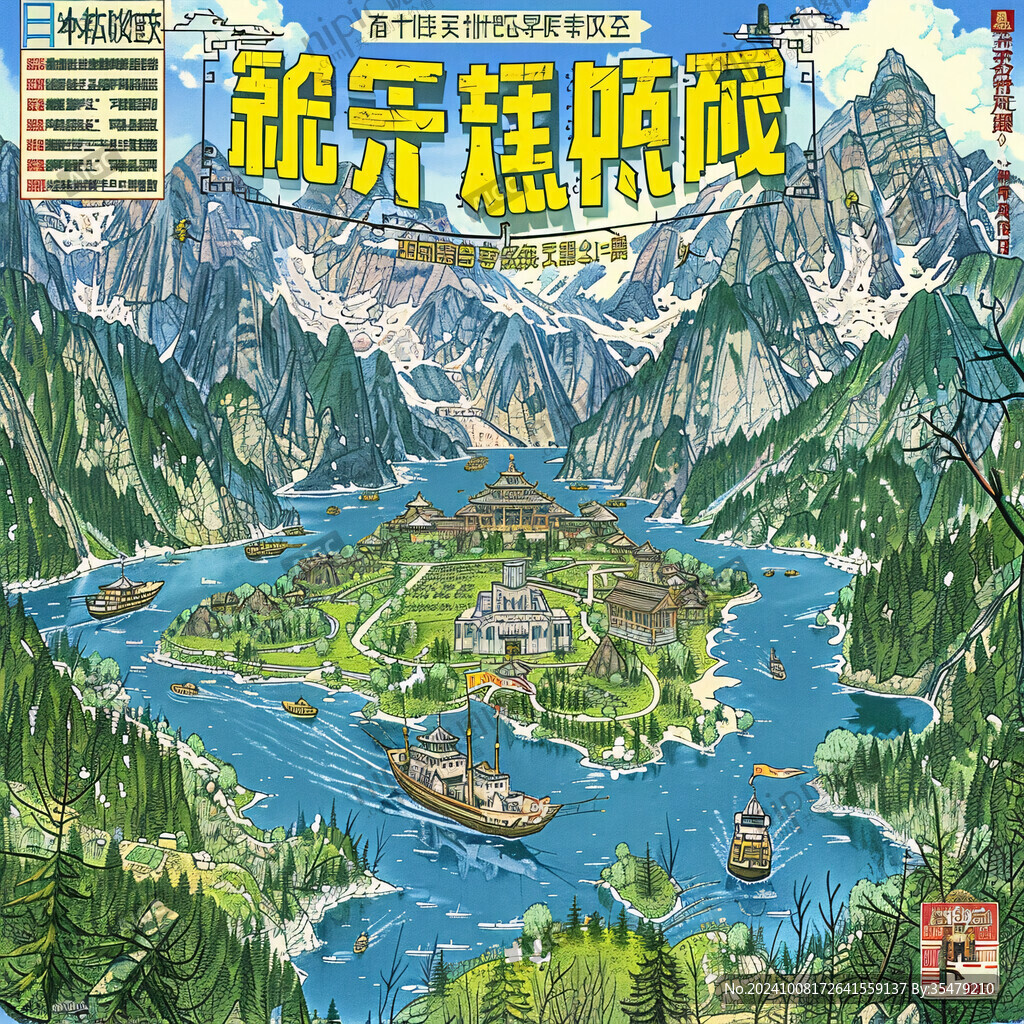 京津冀插画科技旅游