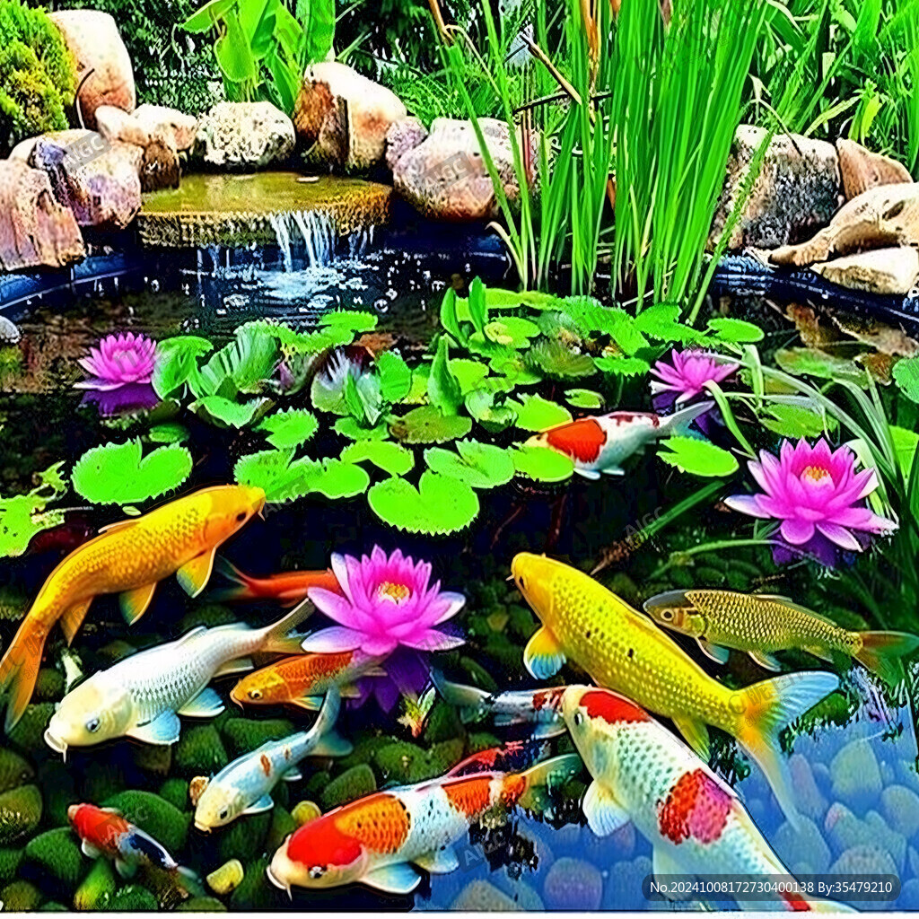 荷花池观赏鱼