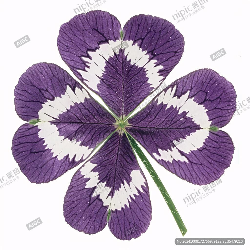 紫色五片花瓣