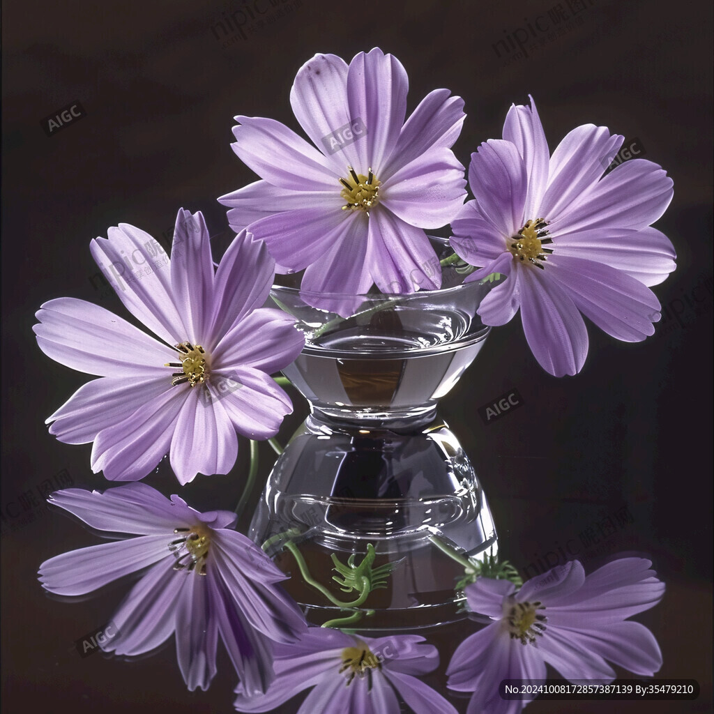 紫玻璃花插