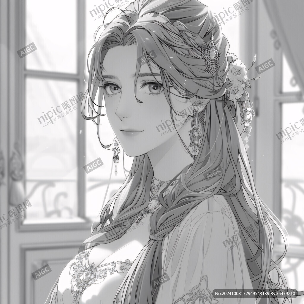 温柔少女的侧颜
