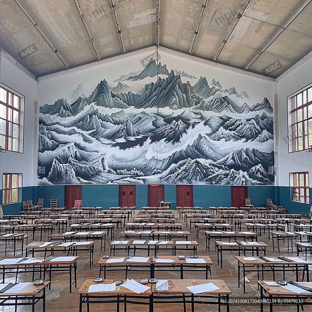 山水画教室 静待学子