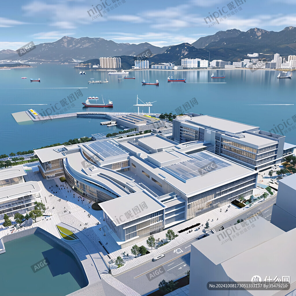 海滨现代建筑群 未来科技感十足