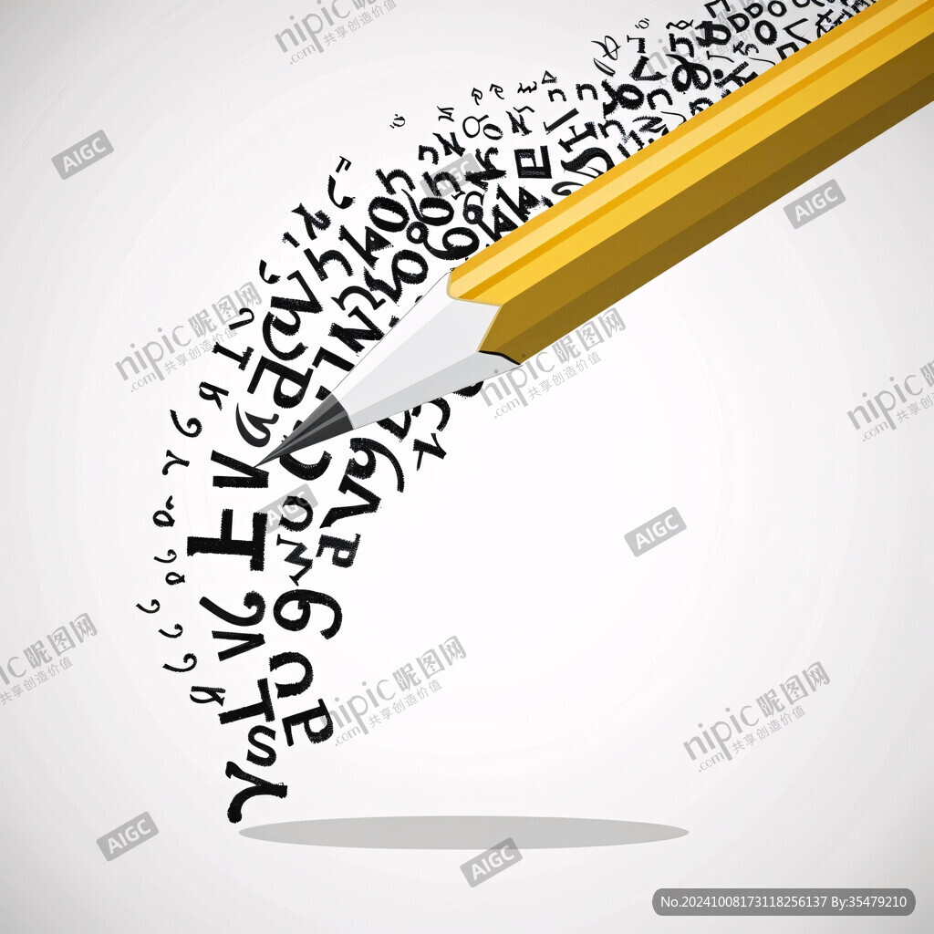 铅笔下的文字风暴