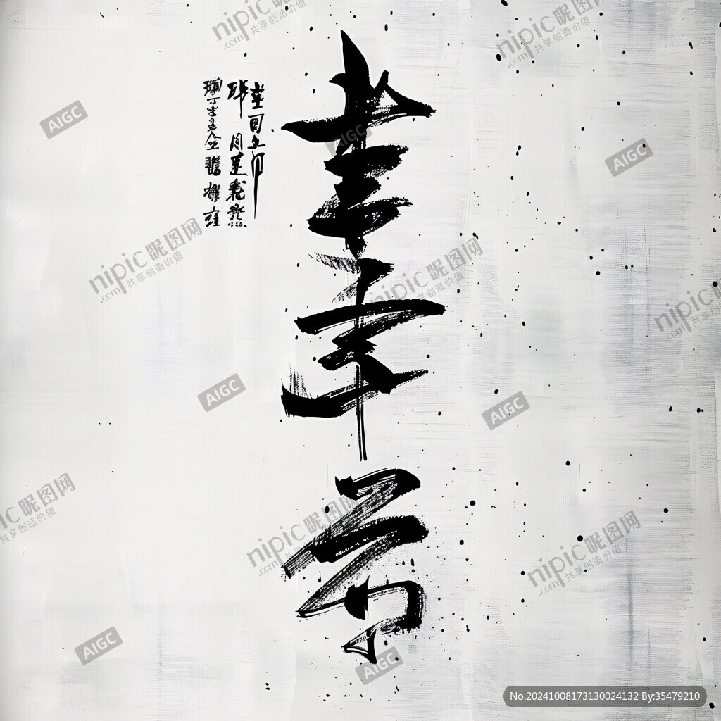 书法作品 春