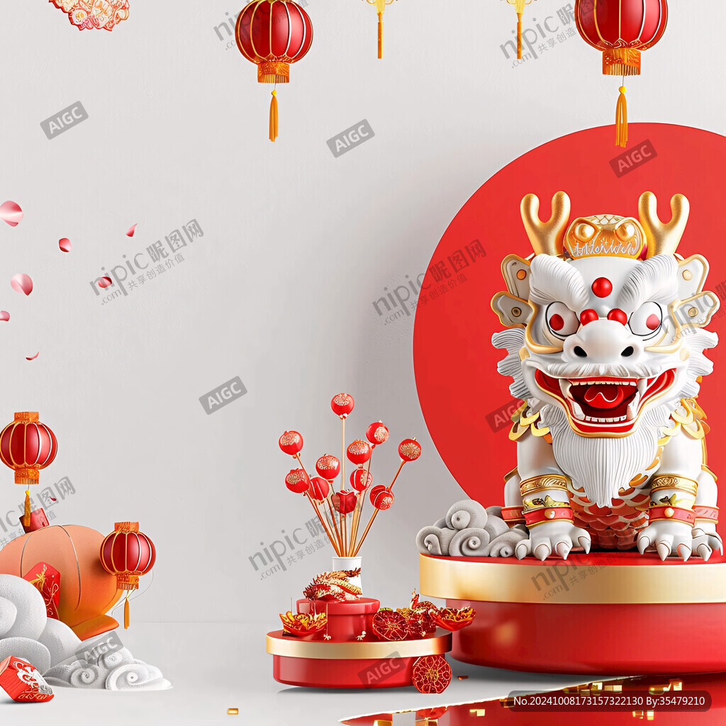 新年吉祥 瑞狮迎春