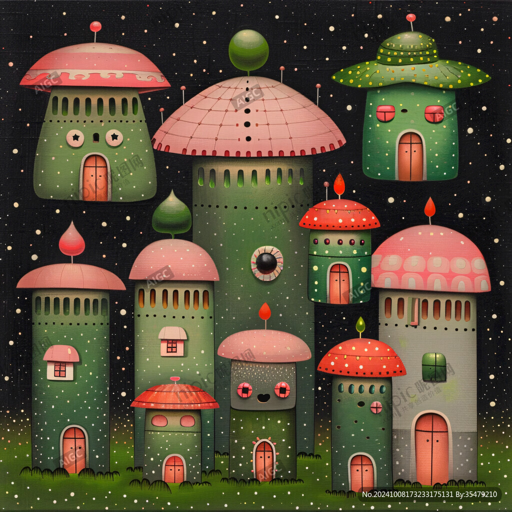 星夜下的奇妙小屋