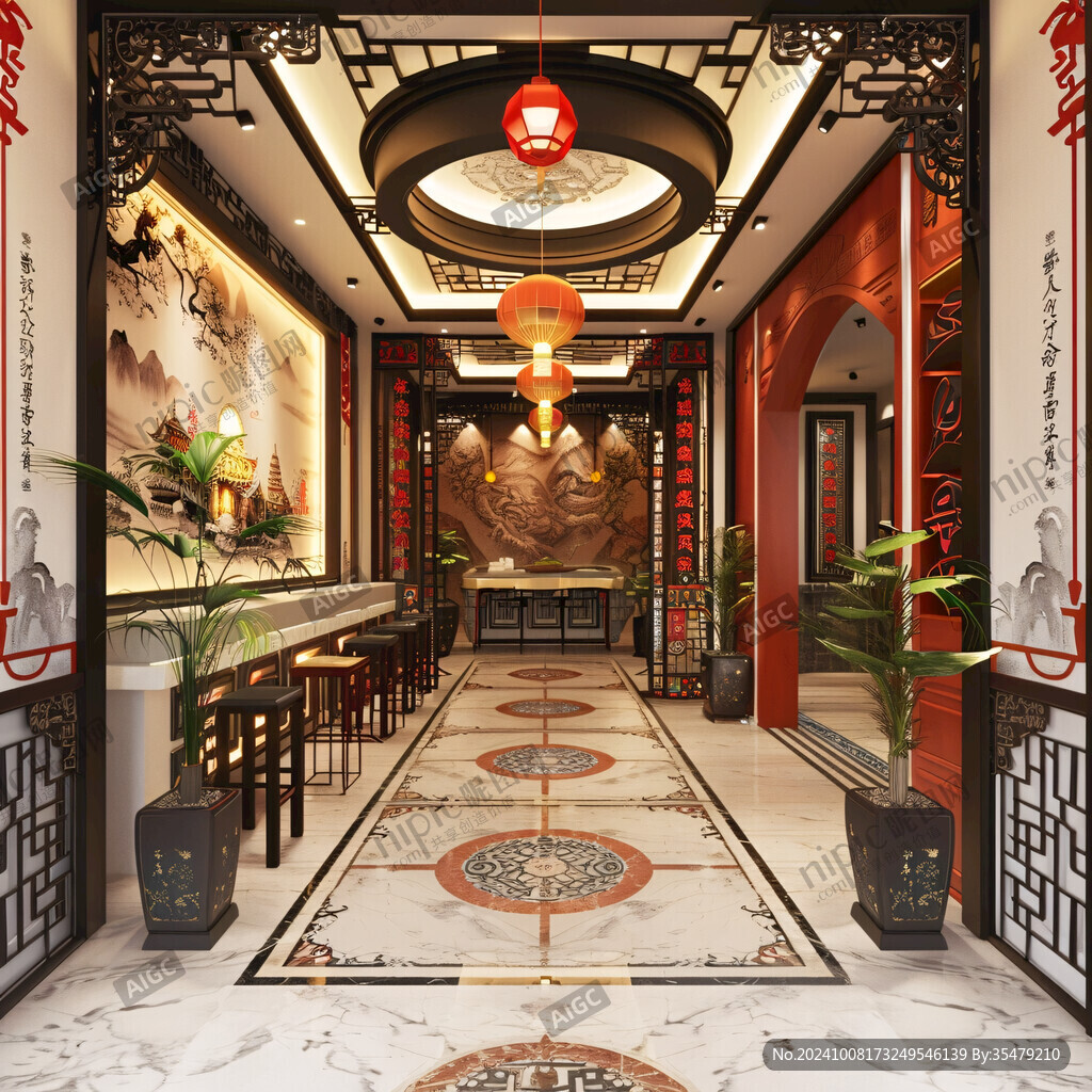 中式风格的典雅餐厅