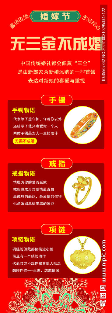 婚嫁节  无三金不成婚