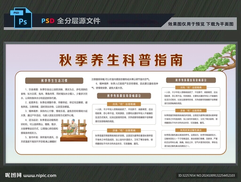 秋季健康展板