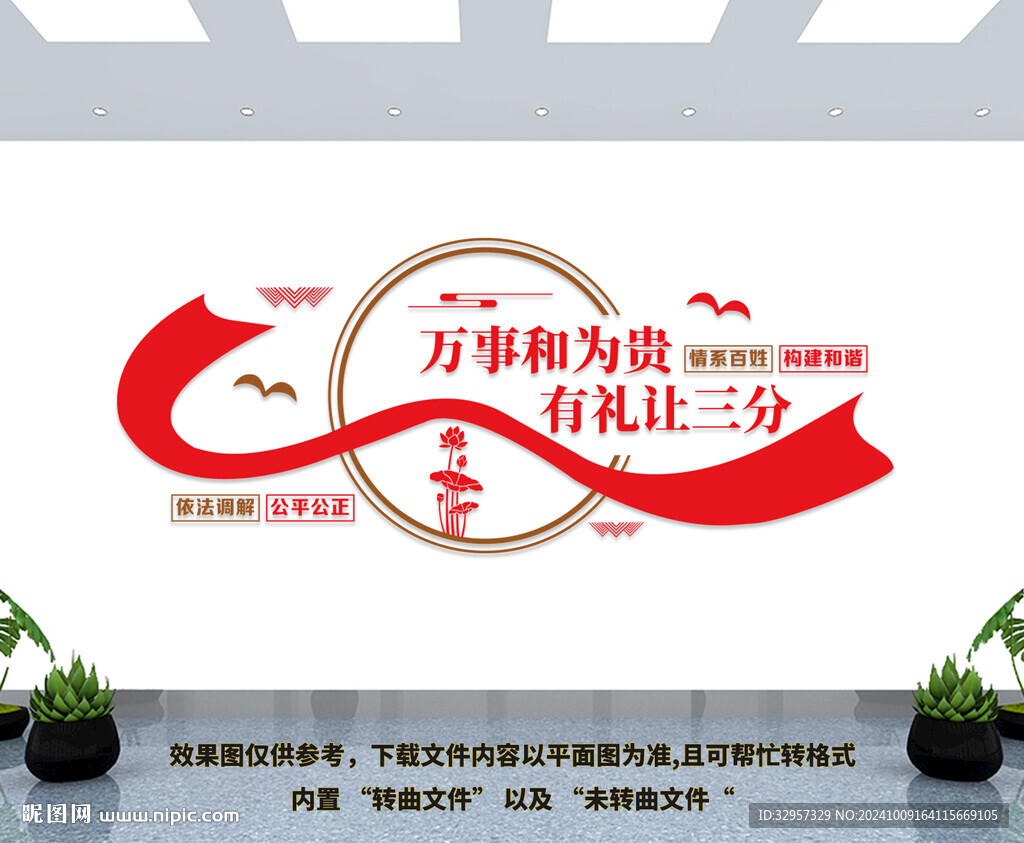 万事和为贵调解室文化墙