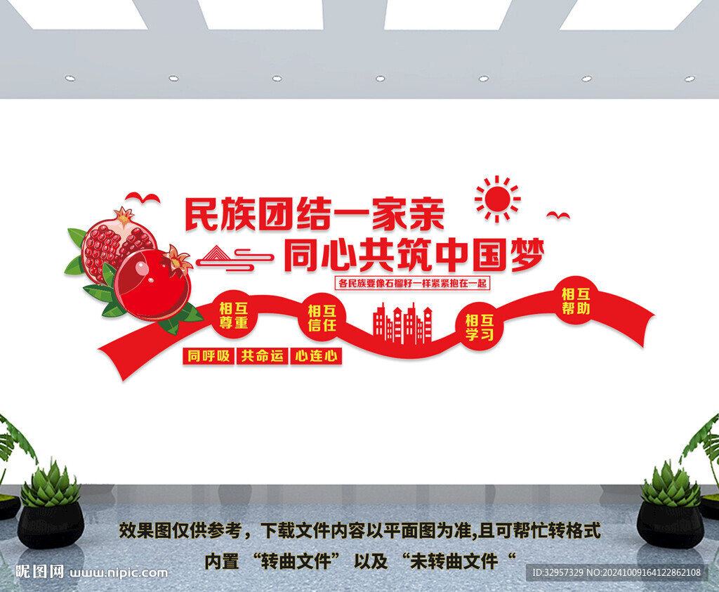民族团结一家亲文化墙