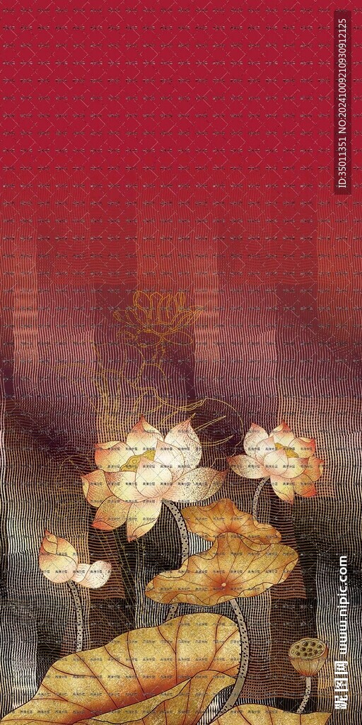 单边定位纹理大花
