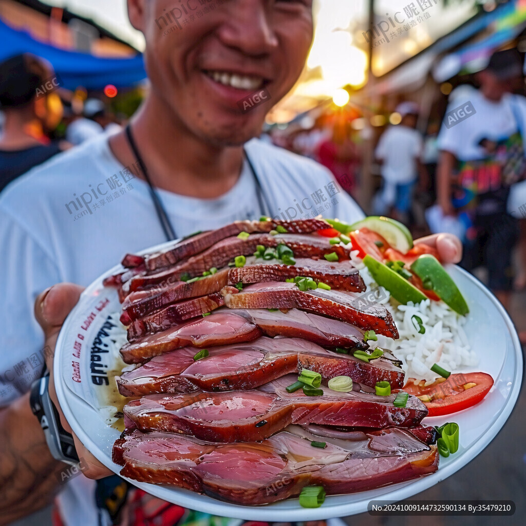 街边烤鸭 人间美味