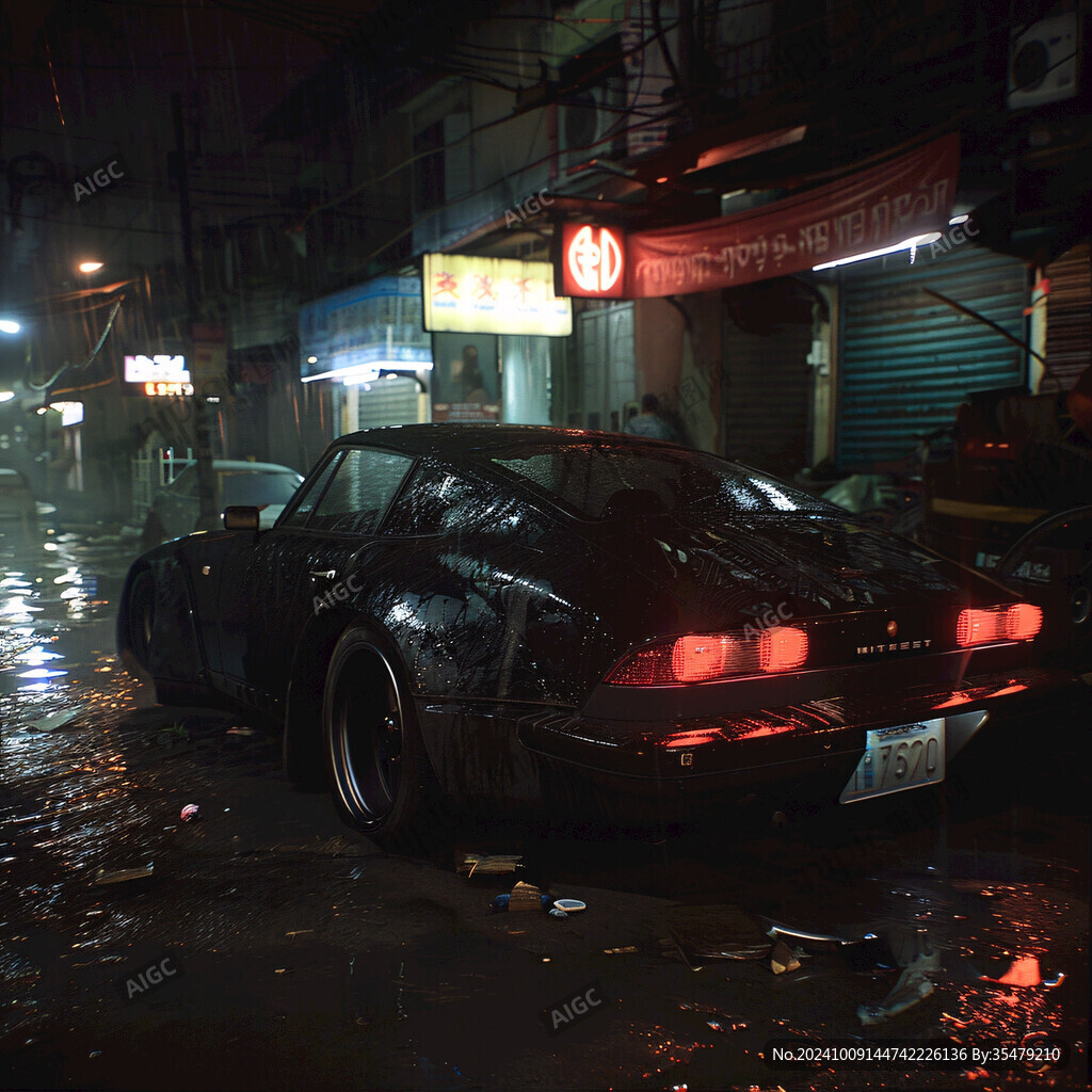 夜雨街頭 跑車掠影